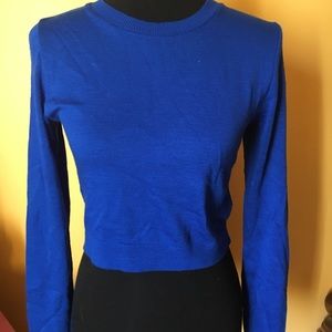 Blue cropped sweater